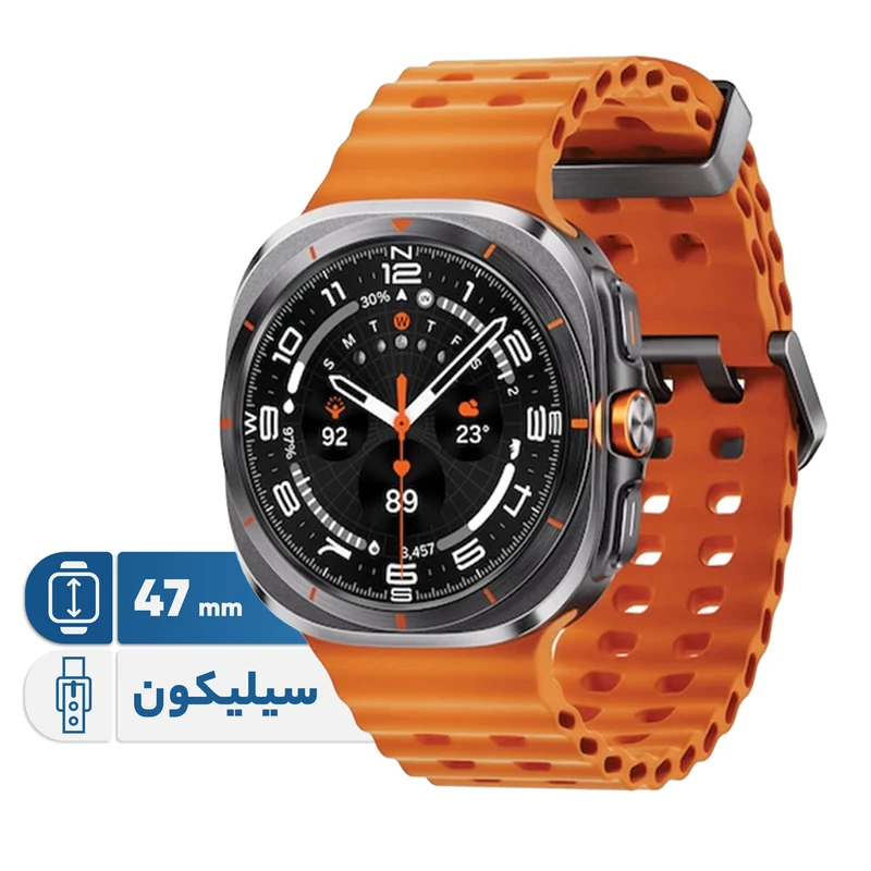 ساعت هوشمند سامسونگ مدل Galaxy Watch Ultra دارای قابلیت های کنترل موسیقی (Music Player)، قابلیت مکالمه از طریق بلوتوث، قابلیت تغییر طرح ساعت یا تم، صفحه همیشه روشن (Always-on Display)، پشتیبا